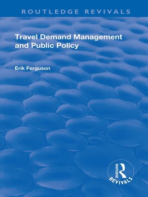 cover image of Travel Demand Management and Public Policy